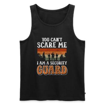 Security Building Cynic Guard - Men's Premium Organic Tank Top - black - Front - AI Model Male 178 light (178cm)