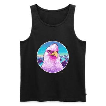 Poulet Aquarelle Dessin Animé Kawaii Animal De Compagnie Animal Couleur - Débardeur bio Premium Homme - noir - Devant - Michal (187cm)