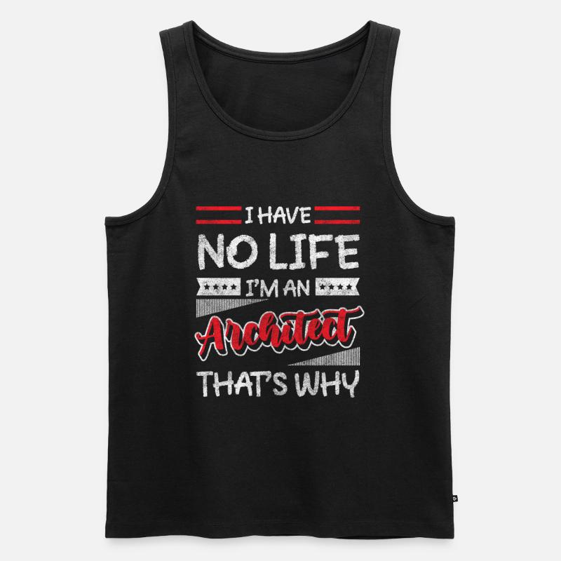 Designer Style Construction Site Builder - Men's Premium Organic Tank Top - black
