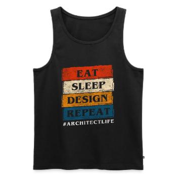 Ingenieur Style Job Architektur - Männer Premium Bio Tank Top - Schwarz - Vorne - Michal (187cm)