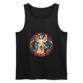 Inca haarlose Hunderasse Buntes Glas Wat - Männer Premium Bio Tank Top - Schwarz - Vorne - Michal (187cm)