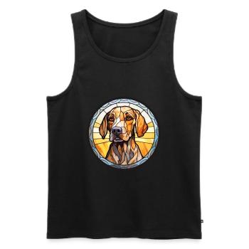 Leopard Cur Hund Rasse Buntes Glas Buntes Wasser - Männer Premium Bio Tank Top - Schwarz - Vorne - Michal (187cm)