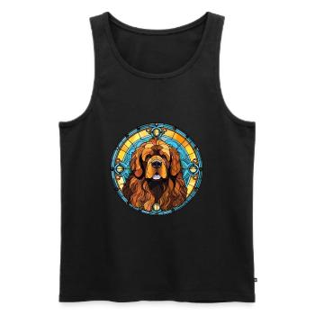 Tibetischer Mastiff Hunderasse Buntes Glas Buntes W - Männer Premium Bio Tank Top - Schwarz - Vorne - Michal (187cm)