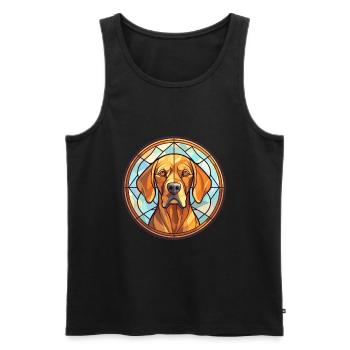 Tosa Hunderasse Buntes Aquarell - Männer Premium Bio Tank Top - Schwarz - Vorne - Michal (187cm)