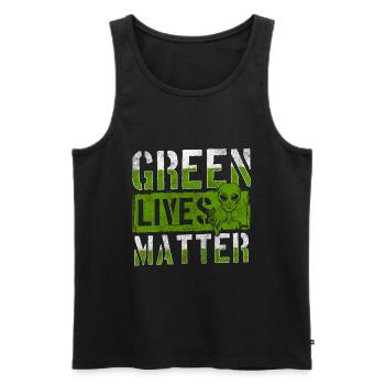 Alien Area 51 - Men's Premium Organic Tank Top - black - Front - Michal (187cm)
