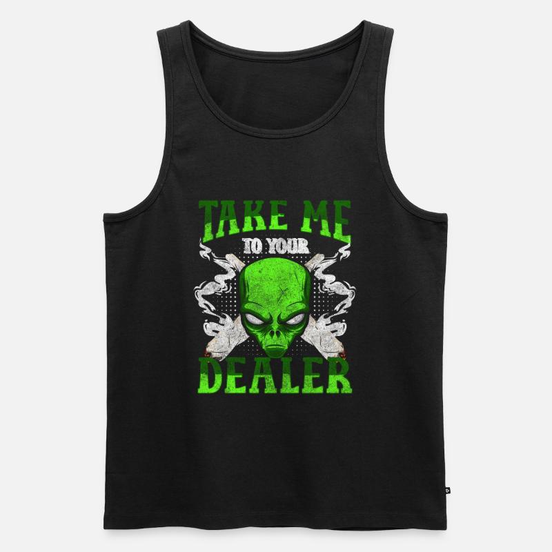 Aliens Erde Science-fiction - Männer Premium Bio Tank Top - Schwarz