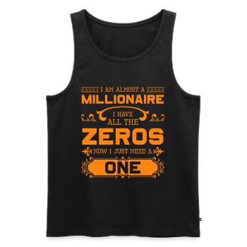 Geld Geschenk Unternehmer - Männer Premium Bio Tank Top - Schwarz - Vorne - Michal (187cm)
