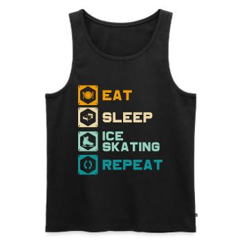 Ice Skater Winter Rink - Men's Premium Organic Tank Top - black - Front - Michal (187cm)