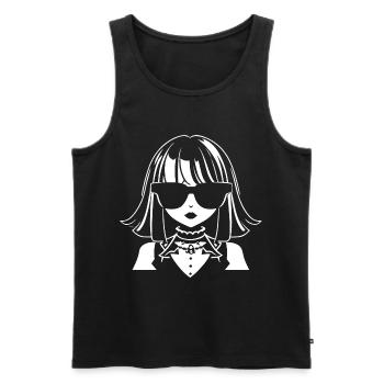 Cute Anime Girl Gothic Manga Fairytale Sunglasses - Men's Premium Organic Tank Top - black - Front - AI Model Male 178 light (178cm)