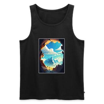 Eisriesenwelt Austria Vintage Reiseposter WPA - Männer Premium Bio Tank Top - Schwarz - Vorne - Michal (187cm)