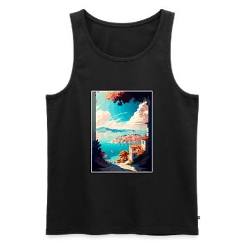 Split Kroatien Vintage Reiseposter WPA Souvenir - Männer Premium Bio Tank Top - Schwarz - Vorne - Michal (187cm)