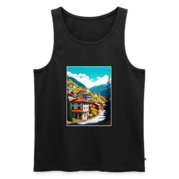 Artvin Türkei Vintage Reiseposter WPA Souvenir - Männer Premium Bio Tank Top - Schwarz - Vorne - AI Model Male 178 light (178cm)