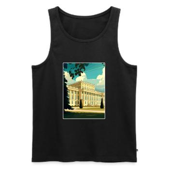 Schönbrunn Palace Austria Vintage Travel Poster - Men's Premium Organic Tank Top - black - Front - AI Model Male 178 light (178cm)