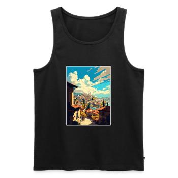 Gaziantep Turquie Vintage voyage affiche Souvenir - Débardeur bio Premium Homme - noir - Devant - Michal (187cm)