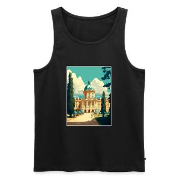Potsdam Germany Vintage Travel Poster WPA Souvenir - Men's Premium Organic Tank Top - black - Front - Michal (187cm)