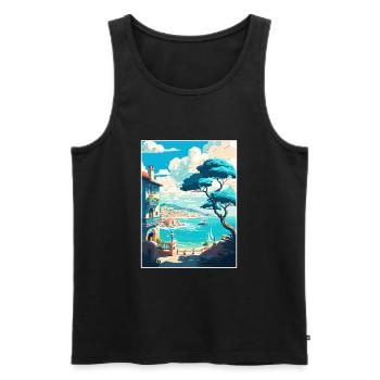 Nice Francescape Vintage Travel Poster Souvenir - Men's Premium Organic Tank Top - black - Front - Michal (187cm)