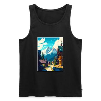 Zakopane Polen Polnisches Vintage-Reiseposter WPA - Männer Premium Bio Tank Top - Schwarz - Vorne - Michal (187cm)