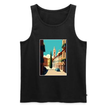 Modena Italien Vintage Reiseposter WPA Souvenir - Männer Premium Bio Tank Top - Schwarz - Vorne - AI Model Male 178 light (178cm)