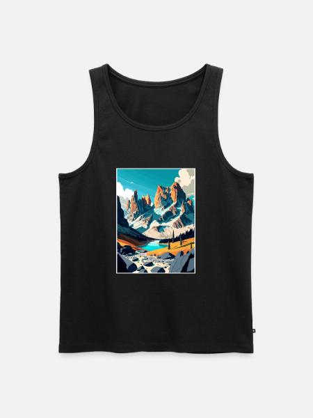 Dolomites Dolomitic Alps Dolomite Mountains Italy - Men's Premium Organic Tank Top - black