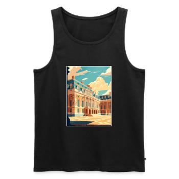 Versailles Palace West Decoration Travel Poster - Men's Premium Organic Tank Top - black - Front - AI Model Male 178 light (178cm)