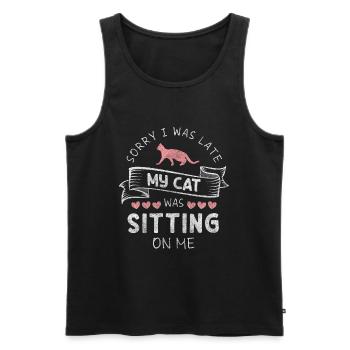 Katzen Stubentiger Katzenlady Süß - Männer Premium Bio Tank Top - Schwarz - Vorne - Michal (187cm)