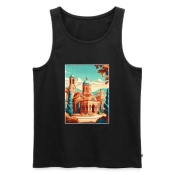 Sofia, Bulgarie, Nation des Balkans, Saint-Alexandre-Nevski - Débardeur bio Premium Homme - noir - Devant - AI Model Male 178 light (178cm)