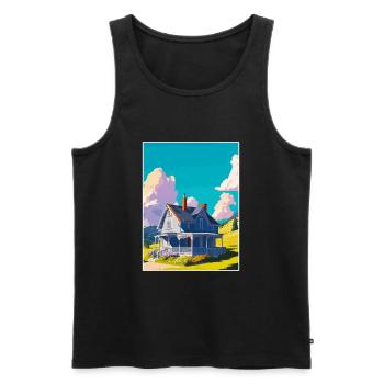 Appenzell Schweiz Vintage Reiseposter WPA - Männer Premium Bio Tank Top - Schwarz - Vorne - Michal (187cm)