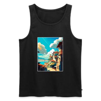 Kırsehir Türkei Vintage Reiseposter WPA Souvenir - Männer Premium Bio Tank Top - Schwarz - Vorne - Michal (187cm)