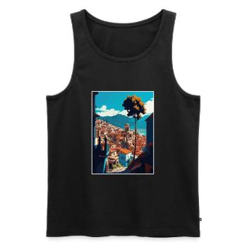 Antakya Türkei Vintage Reiseposter WPA Souvenir - Männer Premium Bio Tank Top - Schwarz - Vorne - Michal (187cm)