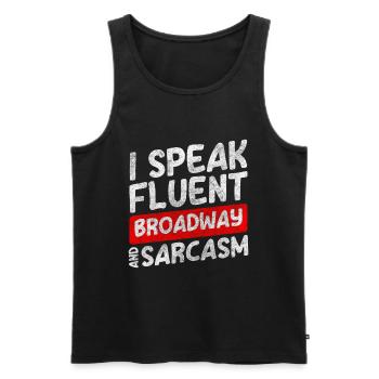 Theatre Performance Play Curtain - Men's Premium Organic Tank Top - black - Front - AI Model Male 178 light (178cm)