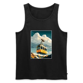 Penkenbahn Austria Vintage Reiseplakat Souvenir - Männer Premium Bio Tank Top - Schwarz - Vorne - Michal (187cm)