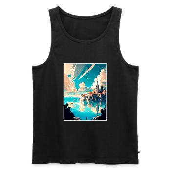 Split Kroatien Vintage Reiseposter WPA Souvenir - Männer Premium Bio Tank Top - Schwarz - Vorne - Michal (187cm)