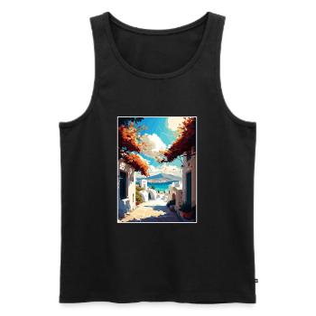 Naxos Greece Decoration Vintage Travel Poster WPA - Men's Premium Organic Tank Top - black - Front - Michal (187cm)