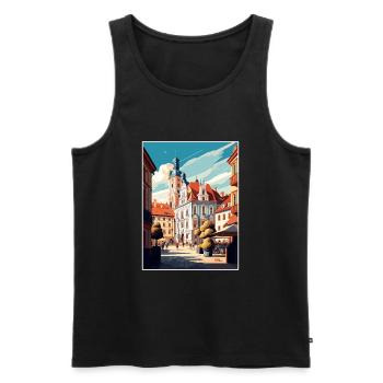 Marienbad Tschechien Reiseplakat - Männer Premium Bio Tank Top - Schwarz - Vorne - Michal (187cm)
