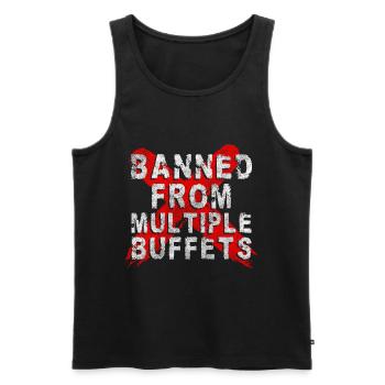 Buffet Hunger Hotel Vielesser - Männer Premium Bio Tank Top - Schwarz - Vorne - AI Model Male 178 light (178cm)