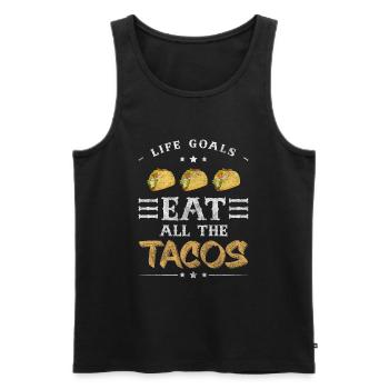 Buffet Genießer Restaurant - Männer Premium Bio Tank Top - Schwarz - Vorne - AI Model Male 178 light (178cm)