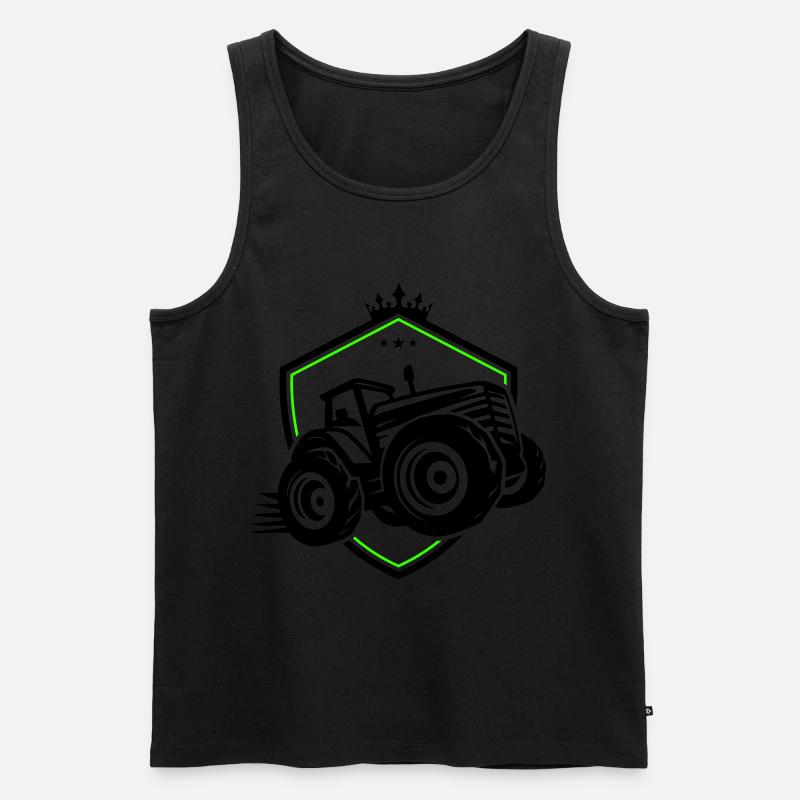 Traktor Silhouette Landwirtschaft - Männer Premium Bio Tank Top - undefined