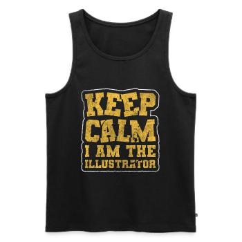 Designer Zeichnen Entwurf - Männer Premium Bio Tank Top - Schwarz - Vorne - AI Model Male 178 light (178cm)