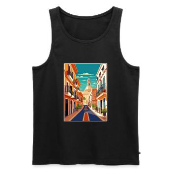 Jerez de la Frontera Spanien Vintage Reiseposter - Männer Premium Bio Tank Top - Schwarz - Vorne - Michal (187cm)
