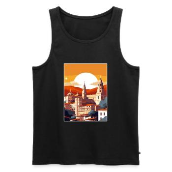 Toledo Spain Vintage Travel Poster WPA Souvenir - Men's Premium Organic Tank Top - black - Front - Michal (187cm)