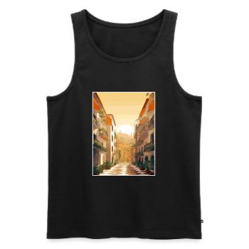 Grenade Espagne Vintage voyage affiche WPA Souvenir - Débardeur bio Premium Homme - noir - Devant - Michal (187cm)