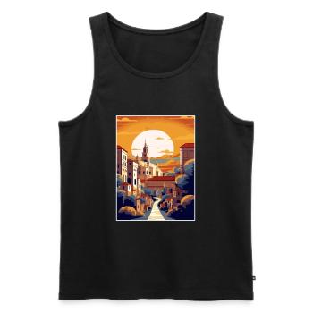 Toledo Spain Vintage Travel Poster WPA Souvenir - Men's Premium Organic Tank Top - black - Front - Michal (187cm)