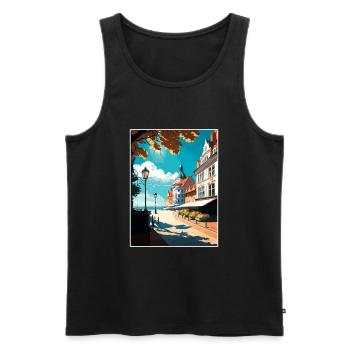 Sopot Polen Vintage Reiseposter WPA Souvenir - Männer Premium Bio Tank Top - Schwarz - Vorne - AI Model Male 178 light (178cm)