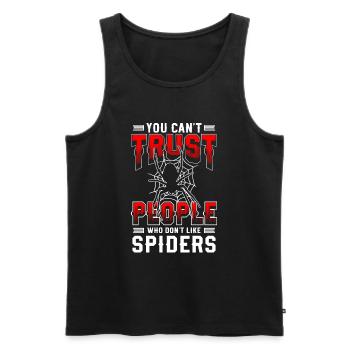 Spiders Nature Arachnids - Men's Premium Organic Tank Top - black - Front - AI Model Male 178 light (178cm)
