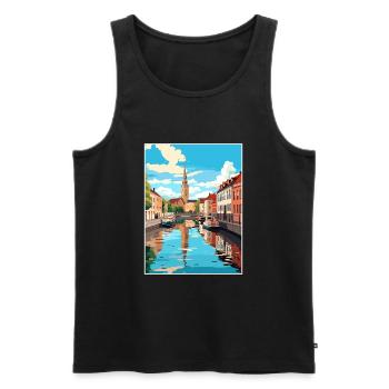 Turku Finnland Vintage Reiseposter WPA Souvenir - Männer Premium Bio Tank Top - Schwarz - Vorne - AI Model Male 178 light (178cm)