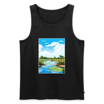 Tablas de Daimiel Nationalpark Spanien Souvenir - Männer Premium Bio Tank Top - Schwarz - Vorne - Michal (187cm)