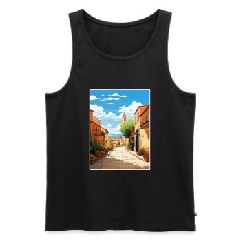 Tarragona Spanien Vintage Reiseposter WPA Souvenir - Männer Premium Bio Tank Top - Schwarz - Vorne - AI Model Male 178 light (178cm)