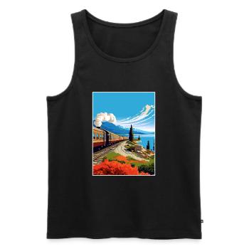 Orient Express Europa Deko Vintage Reiseposter - Männer Premium Bio Tank Top - Schwarz - Vorne - Michal (187cm)