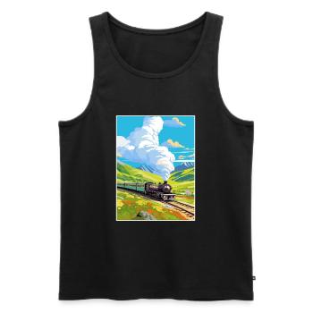 Orient Express Europa Deko Vintage Reiseposter - Männer Premium Bio Tank Top - Schwarz - Vorne - Michal (187cm)