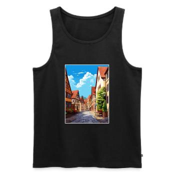 Nuremberg décoration Allemagne Vintage affiche de voyage - Débardeur bio Premium Homme - noir - Devant - Michal (187cm)